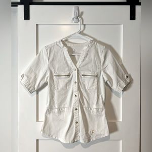 Jaanuu White Scrub Top - XS